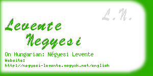 levente negyesi business card